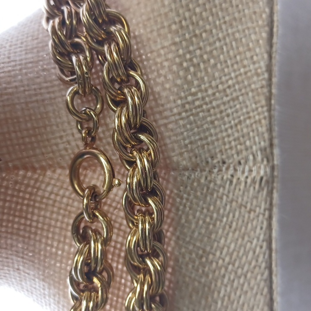 Super long Gold tone Chainmail style chain Necklace - Picture 4 of 5